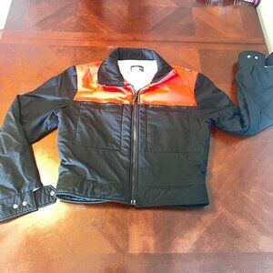 vintage Skimer Womens Nylon Jacket Black & Red Size 34  Zipper Pockets